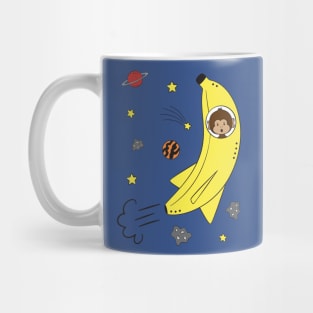 Space Monkey Banana Rocket Onsie, kids Mug